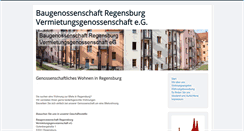 Desktop Screenshot of baugenossenschaft-regensburg.de
