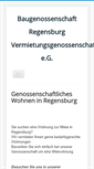 Mobile Screenshot of baugenossenschaft-regensburg.de